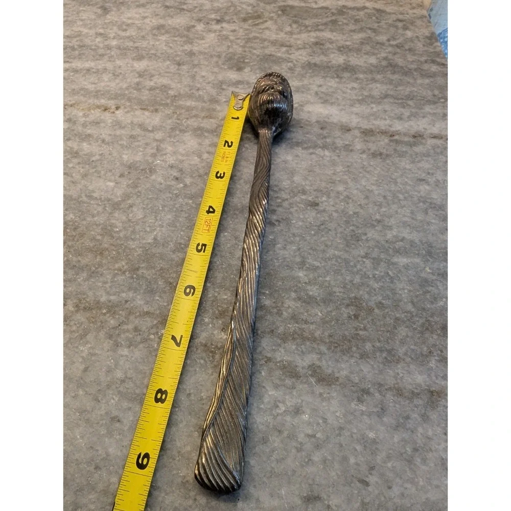 Vintage Solid One-Piece Santa Head Candle‎ Snuffer 9